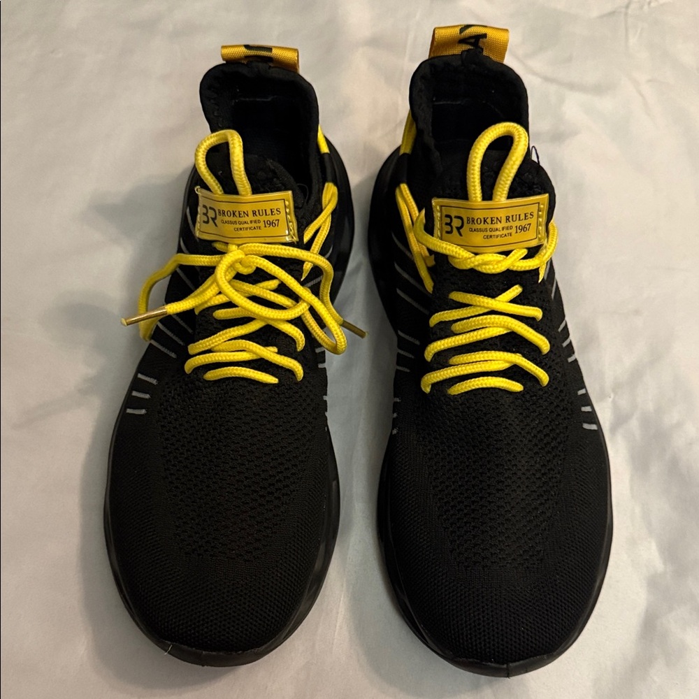 Black and Yellow Men's Sneakers